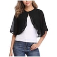 thumbnail image 1 of Timegard Shrugs for Dresses Chiffon Lightweight Short Sleeve Open Front Cardigan Outerwear Shawl Cape, 1 of 9