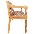 thumbnail image 2 of vidaXL Batavia Bench 123 cm Solid Mahogany Wood Light Brown, 2 of 4