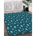 thumbnail image 3 of Ahgly Company Tapis d'Intérieur Lavables en Machine Rectangle Transitionnel Vert Turquoise Foncé, 8' x 12'', 3 of 7