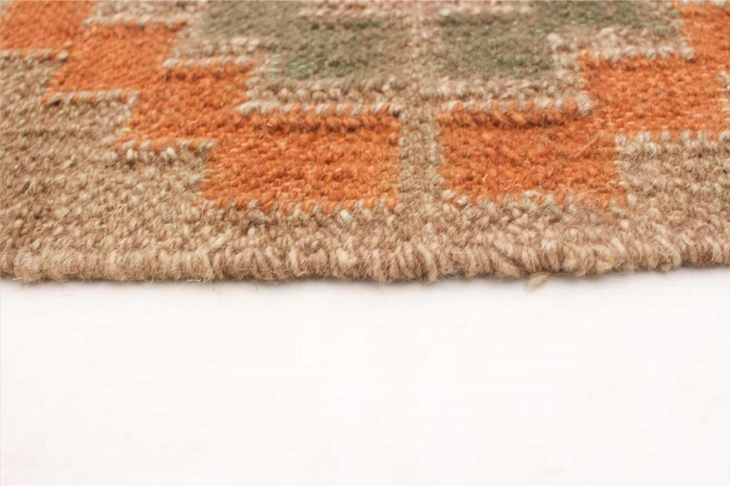 ECARPETGALLERY Tapis Fait à la Main pour Salon, Salle à Manger et Chambre à Coucher Géométrique Collection Organique & Pure 5'3" x 7'11" en Ivoire