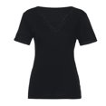 thumbnail image 4 of Birdeem T-Shirt Décontracté pour Femme à Col en V Uni à Manches Courtes, 4 of 7