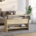 thumbnail image 1 of vidaXL Coffee Table Sonoma Oak 80x50x40 cm Engineered Wood, 1 of 5
