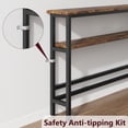 thumbnail image 3 of Ourlova 5.9" Narrow Sofa Table, 2 Tier Skinny Console Table with Adjustable Shelf, Slim Behind Couch Table, 3 of 8