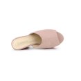 thumbnail image 4 of BLISSFUL STEP Women's Chunky Heels Platform Open Toe Slides Sandals Dust Pink 8.5, 4 of 7