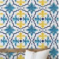 thumbnail image 1 of S4sassy Self Adhesive Wallpaper, Classic Block Tile Wallpaper, Blue Removable DIY Vinyl Tile Pattern Wall Covering, Peel and Stick Contact Paper for Entryway wall, Kitchen Backsplash-25"x240", 1 of 9