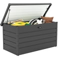 thumbnail image 1 of Outsunny Large Deck Box with Lock for Pool Toys Garden Tools Grey, 1 of 10