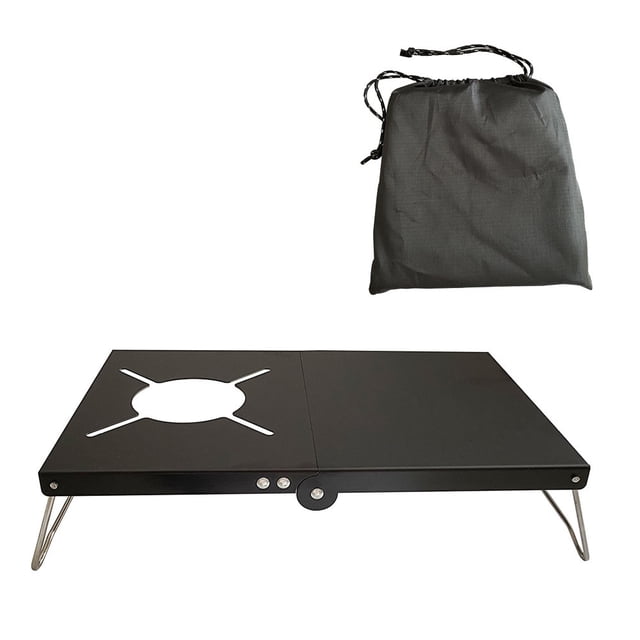 Graflsoa Portable Aluminum Alloy Folding Camping Table with Heat-Resistant Surface, Compact Design, and Carrying Bag for Outdoor BBQ, Picnic, and Fishing