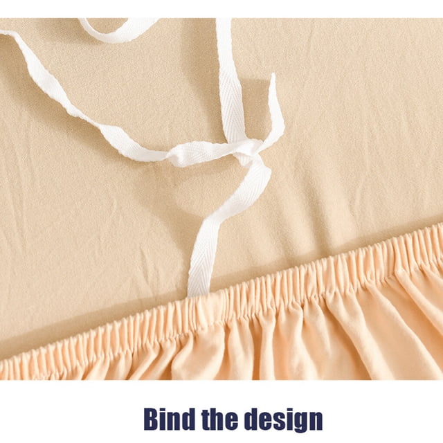 Maoww Solid Color Sofa Cover Elastic Couch Dust-proof Anti-slide Slipcover 1/2/3/4 Seater Covers Protector Full Coverage Beige S