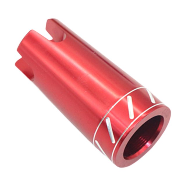 pitrice Fishing Rod Gimbal Metal Pole Cap for Holder Rod Rod Repair Black DIY Building Rod Red Length 5.5cm