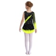 thumbnail image 2 of Freebily Robe de Danse Ballet Patinage Artistique à Manches Longues pour Filles avec Strass Jaune 12, 2 of 6