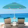 thumbnail image 2 of Costway Parasol de Plage Portable de 7,2 Pi avec Ancre de Sable Inclinable et Porte-Gobelet, avec Sac de Transport, Vert, 2 of 10