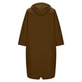 thumbnail image 4 of Pitauce Ponchos de Pluie Longs à Capuche pour Hommes, Fermeture Éclair Complète, Imperméables, Vestes de Pluie Compressibles pour Course, Randonnée, Cyclisme, Manteau de Pluie avec Poches, 4 of 9