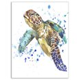 thumbnail image 2 of Illustration de Tortue de Mer Bleue - Impression sur Toile d'Art Animalier, 2 of 3