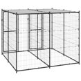 thumbnail image 3 of vidaXL Chenil Extérieur pour Chien en Acier avec Toit 4,84 M2, 3 of 4