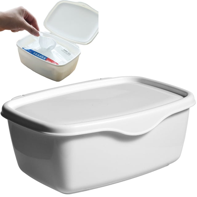 wycnly Clearance Wipes Dispenser Wipe Box Wet Wipes Storage Box Baby Wipes Dispenser Baby Wipes Box Container with Lid Fresh Container Plastic White Wet Tissue Box Wipes Case