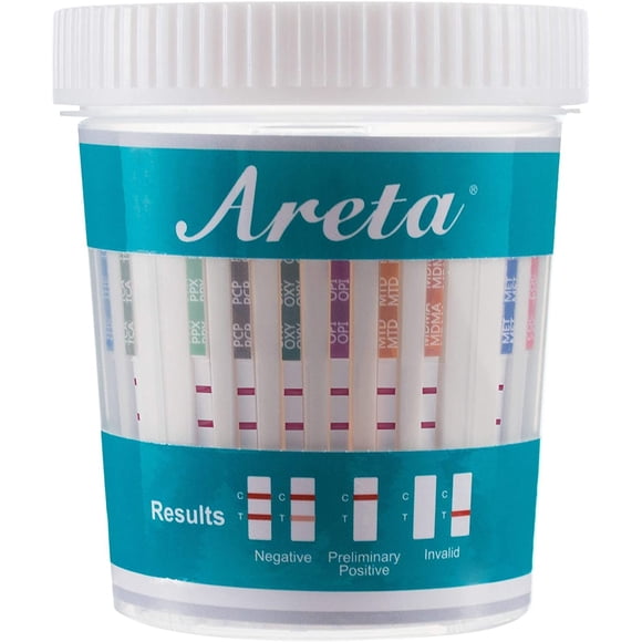 Easy@Home Areta 14 Panel Urine Drug Test Cup, Instant, 5 Count