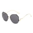 thumbnail image 1 of Irregular  Sunglasses Women Brand Designer Gradient Fashion Sun Glasses Female Rimless Metal Curved Temples, 1 of 8