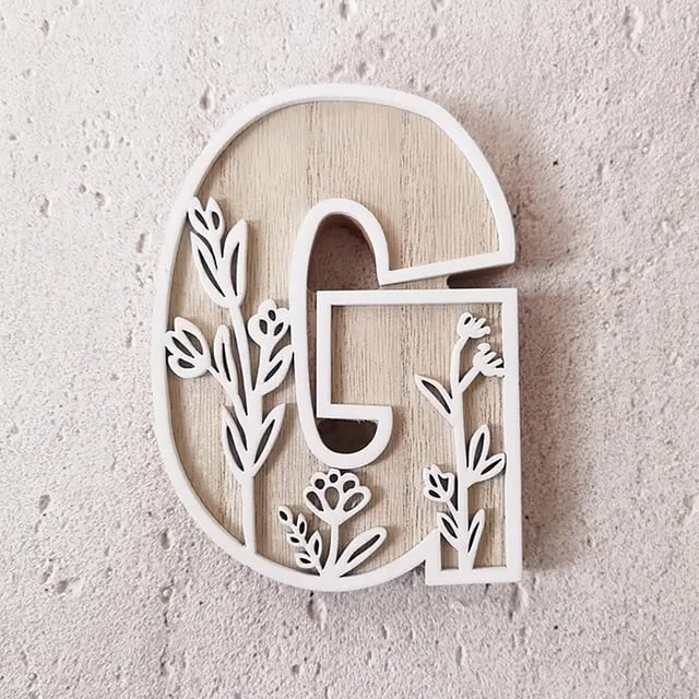 5 Inch Wooden Letters for Wall Decoration – for 's Room Craft Projects Name Signs Weddings and Home
