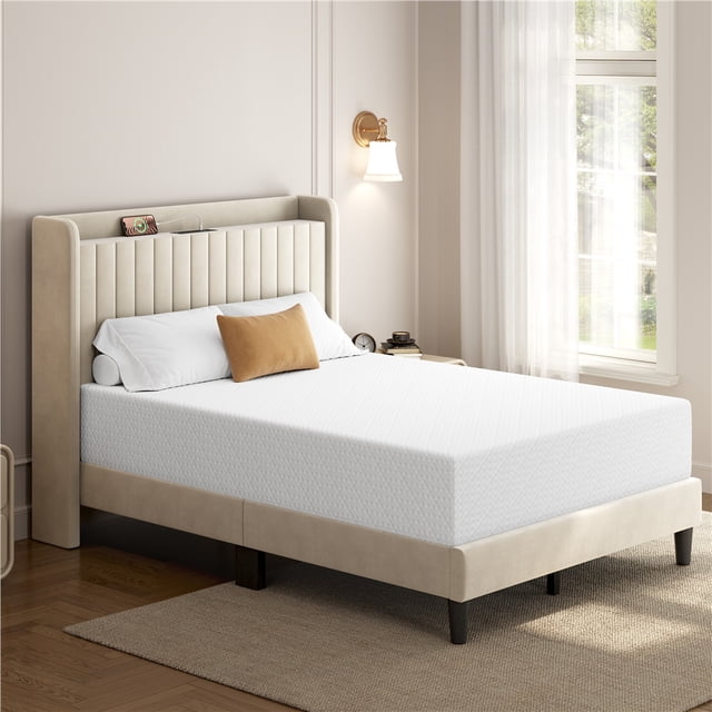 Yaheetech 12-Inch Full Gel-Infused Memory Foam Mattress with Green Tea Scent, White