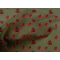 thumbnail image 4 of oneOone Cotton Poplin Olive Green Fabric Red Insect Sewing Material Print Fabric By The Yard 56 Inch Wide, 4 of 4