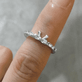 thumbnail image 5 of Bowknot Conception Femmes Strass Bague Bague en Cristal avec Micro Pavé Noeud Papillon pour la Datation Parti, 5 of 5