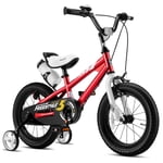 RoyalBaby Freestyle Vélo d'enfant en plein air avec roues d'entraînement, 14 De pouce, rouge