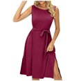 thumbnail image 1 of Birdeem Robe Débardeur Décontractée Sans Manches pour Femmes Printemps/été, Unie, Ample, à Col Rond, 1 of 10