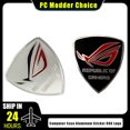 thumbnail image 2 of Computer Case Aluminum Sticker ROG Logo Gamer Belief Lable PC Cabinet MOD Part Black/White Black, 2 of 6