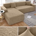 thumbnail image 1 of Waterproof Sofa Covers 1/2/3/4 Seats Jacquard Solid Couch Cover L Shaped Sofa Cover Protector Bench Covers, 1 of 7