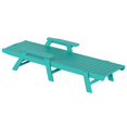 thumbnail image 4 of Costaelm Chaise Longue Inclinable en Plastique HDPE pour Extérieur - Ensemble de 1, Turquoise, 4 of 6