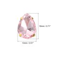 thumbnail image 2 of Unique Bargains 20Pack Teardrop Sew on Rhinestone - 18x13mm Glass Teardrop Crystal Rhinestones in Gold Prong Setting (Pink), 2 of 7