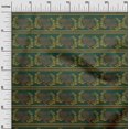 thumbnail image 2 of oneOone Cotton Silk Fabric Stripe|Leaves & Hen Block Print Fabric BTY 42 Inch Wide, 2 of 4