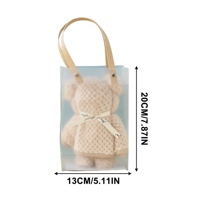 Craftsmanship: Knitted Pineapple Reseau Towel Gift, Bear Towel, High Density Wool Gift, Ins Style