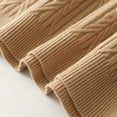 thumbnail image 4 of MeetoTime Kids High Neck Knitted Sweater Solid Color Fall Winter Long Sleeved Base Shirt for Girls, 4 of 7