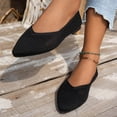 thumbnail image 4 of Womens Mesh Pointy Toe Dressy Shoes Breathable Spring Fall Slip on Low Heels Walking Flat Office Work Loafers, 4 of 6