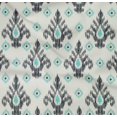 thumbnail image 4 of oneOone Organic Cotton Poplin Twill Fabric Diamond & Swirl Ikat Decor Fabric Printed BTY 42 Inch Wide, 4 of 4