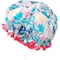 thumbnail image 3 of ORUYROP Allyrew Réutilisables Femmes Imperméables Bonnets de Douche pour Cheveux Longs, sous la Mer, 3 of 4