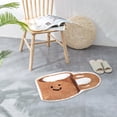 thumbnail image 3 of Non Slip Shower Mat 60 cm x 40 cm Cup Shaped Faux Wool Bathroom Rug Absorbent Acrylic Floor Mat, 3 of 6