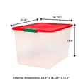 thumbnail image 4 of Homz Bac de Rangement en Plastique Transparent de 64 Qt avec Loquet Sécurisé et Couvercle (Lot de 2), 4 of 9