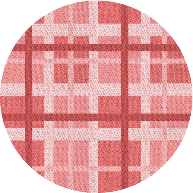 Ahgly Tapis Rond Lavable en Machine Intérieur Transitionnel Rose Pastel, 7 Pieds Rond