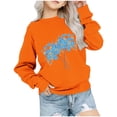thumbnail image 1 of Dadaria T-Shirt pour Enfants T-Shirt Orange Hauts T-Shirt à Manches Longues Col Ras du Cou Tee Matières Chandail d'Été Blouses 5 Ans, 1 of 4