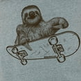 thumbnail image 2 of Kids Sloth Riding A Skateboard Tshirt, Youth Animal Graphic Clothing, 2 of 3