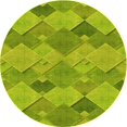 thumbnail image 1 of Ahgly Company Machine Washable Indoor Round Transitional Chameleon Green Area Rugs, 5' Round, 1 of 7