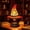 melon d\'eau Rouge, variante sur Lampe de Table en Verre Teinté à Chapeau de Sorcière Ancien / Base en Résine Rouge Rouille-Brun Alimentée par USB Lumière Décorative / Abat-Jour en Verre Coloré avec Motifs de Soleil et d'Étoiles / Lampe de Chevet Vintage pour Chambre d'Halloween