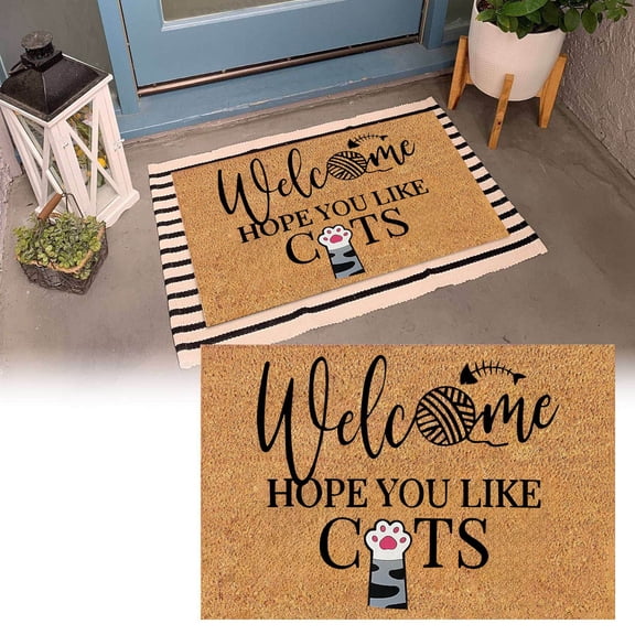 Cat Carpet | Versatile Door Mat for Indoor and Outdoor Use | Stylish Entrance Rug | -Absorbing Area Rug | Home Décor Accessory