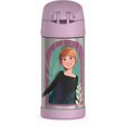 thumbnail image 2 of Bouteille isolée à pression de 12 Oz avec paille Funtainer de Thermos, Frozen, 2 of 6