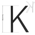 thumbnail image 1 of yulier 3" Black Address House Letter for Outside, Easy to Install 3D Modern Weather Proof Non-Rust Address Letter for Exterior House Address, Garage Gate, Street, Farmhouse Letter K, 1 of 2