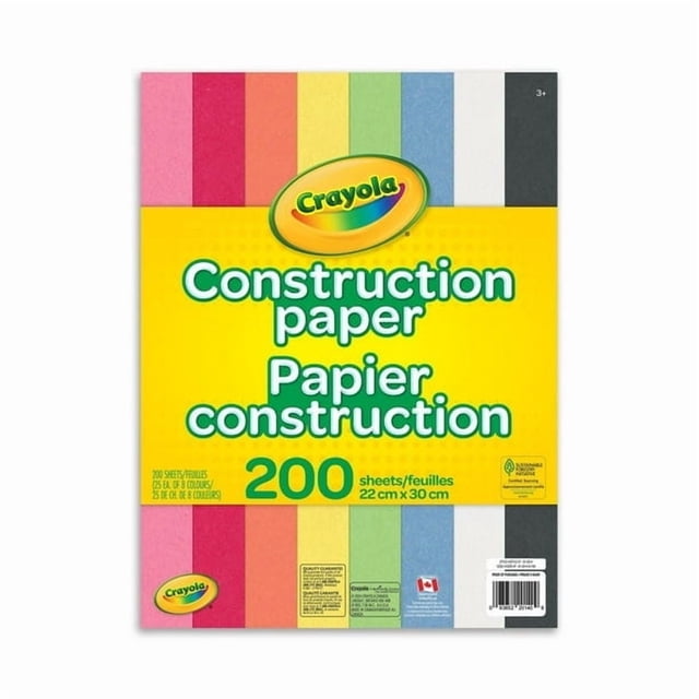 Crayola Papier de Construction, 200 Unités, 200 Feuilles de Papier
