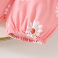 thumbnail image 3 of Hiiyo Girls Outfits Flower Print Short Sleeve Romper Shorts Set with Headband, 3 of 6