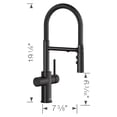 thumbnail image 2 of Catris Flexo Filter-Ready Semi-Pro Pull-Down Dual-Spray Kitchen Faucet - Matte Black, 2 of 5